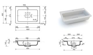 Раковина Style Line Марелла СС-00002367 60см белый