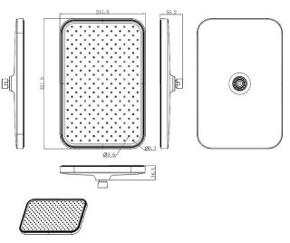 Верхний душ Raglo R451.51.06 32x21см чёрный