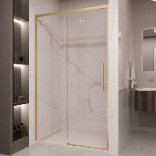 Душевая дверь Vincea Stella VDS-1ST150CLG, 1500, брашированное золото, стекло прозрачное