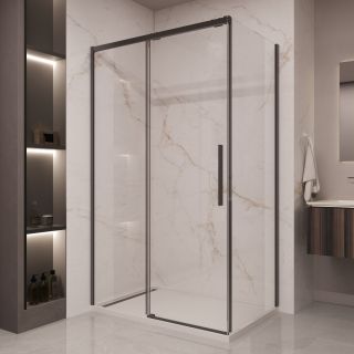 Душевой уголок Vincea Stella VSR-1ST9012CLB, 1200*900, черный, стекло прозрачное