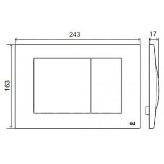 Клавиша смыва Oli Metal Dual 656004 хром глянцевый