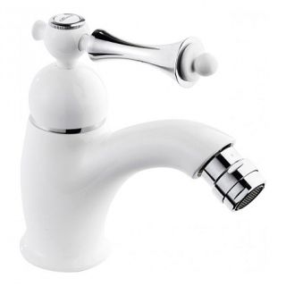 Смеситель для биде однорычажный, белый глянцевый Cezares MARGOT-BSM1-BLC