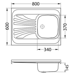 Кухонная мойка Alveus 1009077 Classic 30 Nat-60 80x60 правая