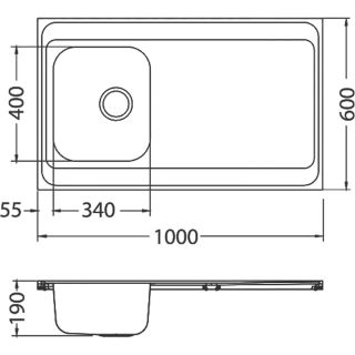 Кухонная мойка Alveus 1130471 Classic Pro 70 Sat-90 100x60