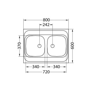 Кухонная мойка Alveus 1009078 Classic 40 Nat 80x60