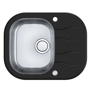 Кухонная мойка Alveus 1123811 Wave 10 черная 62x50