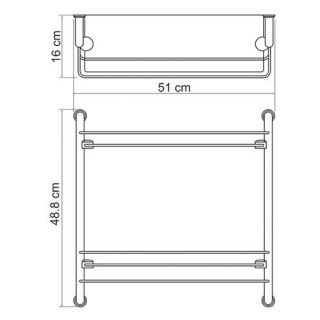 Wasserkraft K-2022 Полка стеклянная двойная