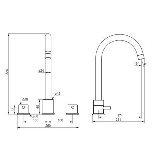 Смеситель для раковины Damixa Scandinavian Pure 360200300