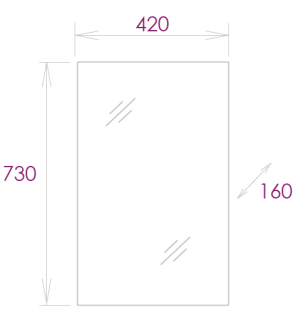 Шкаф-зеркало Onika Венеция 204201 42см белый