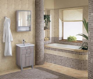 Шкаф-зеркало Onika Натали 205013 правый 50см ясень таормина