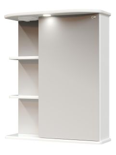 Шкаф-зеркало с подсветкой Onika Карина 205513 правый 55см белый