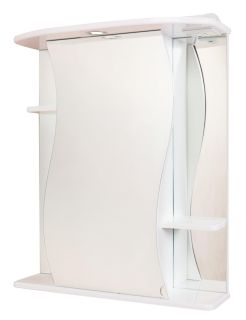 Шкаф-зеркало с подсветкой Onika Лилия 205518 левый 55см белый