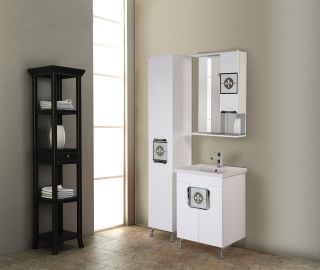 Шкаф-зеркало с подсветкой Onika Флорена 206206 правый 62см белый