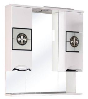 Шкаф-зеркало с подсветкой Onika Флорена 207802 78см белый