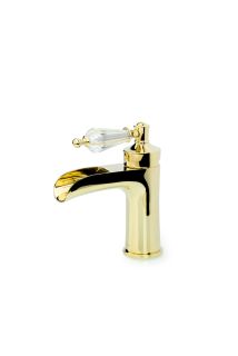Смеситель для раковины Boheme Vogue золото с прозрачным SW_Комплект золото