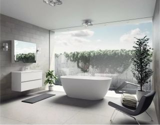 Ванна из искусственного камня Riho Bilbao B119001105 150x75см белый