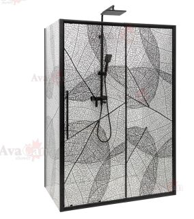 Душевой уголок AvaCan FB 160-180 + SB 100 чёрный