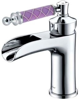 Смеситель для раковины Boheme Vogue хром Murano, фиолетовое_Комплект хром