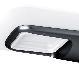 Стеклянная мыльница с настенным держателем Am.Pm Inspire 2.0 чёрный матовый A50A34222