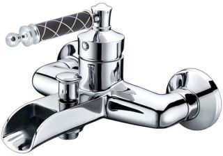 Смеситель для  ванны Boheme Vogue хром Murano, черное_Комплект хром