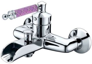 Смеситель для  ванны Boheme Vogue хром Murano, фиолетовое_Комплект хром