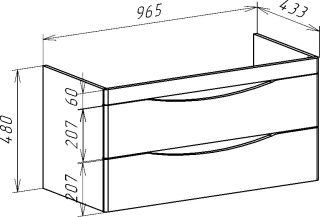 Тумба под раковину Bellezza Санриса 100см капучино 000000077817