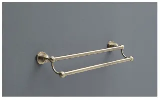 Полотенцедержатель двойной Aquanet 189260 бронза