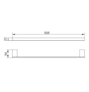 Полотенцедержатель Aquanet 187068 хром