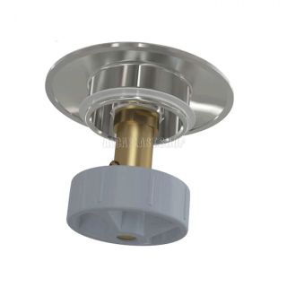 Донный клапан для раковины AlcaPlast клик-клак 5/4" цельнометаллический с переливом и большой заглушкой A392C