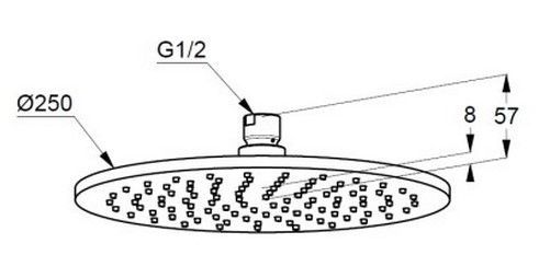 Верхний душ Kludi A-QA хром 6432591-00