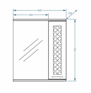Зеркало-шкаф с подсветкой Stella Polar Ванда 60см белый SP-00000199