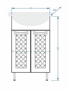 Тумба под раковину Stella Polar Ванда 50см белый SP-00000200