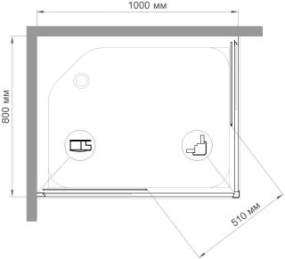 Душевой уголок Royal Bath HKD 100x80см белый RB8100HPD-C