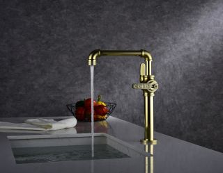 Смеситель для кухни Paulmark Loft Lo226006-G золото