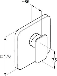 Встраиваемый смеситель для душа Kludi E2 хром 496550575