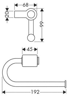 Держатель туалетной бумаги Hansgrohe SteeL 41221800 хром