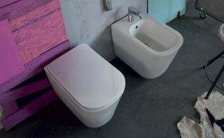 Биде напольное Kerasan Tribeca 512030 белое