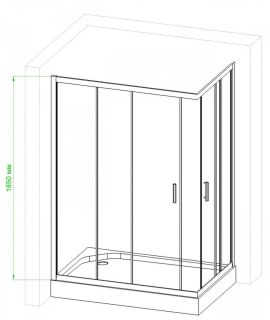 Душевой уголок Royal Bath HPD 120x80см хром RB8120HPD-C-CH