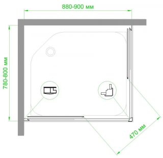 Душевой уголок Royal Bath HPD 90x80см белый RB8090HPD-T
