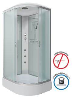 Душевая кабина Niagara NG-33094-14LG с гидромассажем 100x90см серебро/матовое