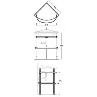 Консоль под раковину Simas Arcade 1011cr с царапинами/потертостями
