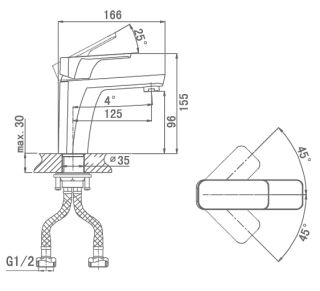 Смеситель для раковины DQ Berlin Steinbeis белый DA1432116