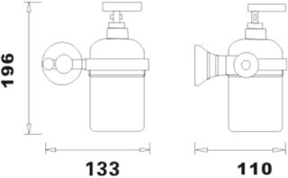 Дозатор для жидкого мыла Sapho Diamond хром 1317-19