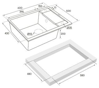 Мойка кухонная Paulmark Flugen PM216050-CO кофе
