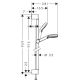 Душевой гарнитур Hansgrohe Crometta Vario 26536400 штанга 900 мм