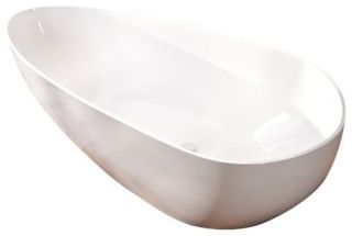 Ванна из искусственного камня AquaStone Бона 166x83см белый