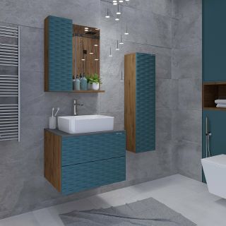 Тумба подвесная под раковину Grossman Альба 106502 65см веллингтон/бриз