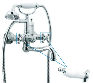 Смеситель для  ванны Boheme(душевой комплект) TRADIZIONALE CHROMO_Комплект хром