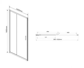 Душевая дверь Vincea Garda VDS-1G100CL 100 см