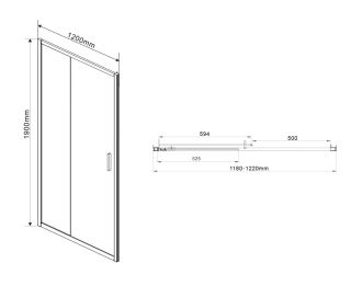 Душевая дверь Vincea Garda VDS-1G120CLB 120 см
